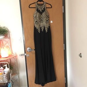 Black and Gold Formal Dress